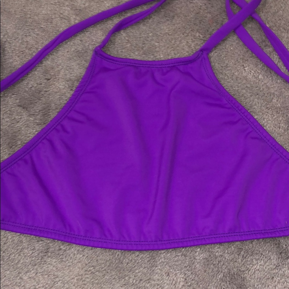 dark purple halter top